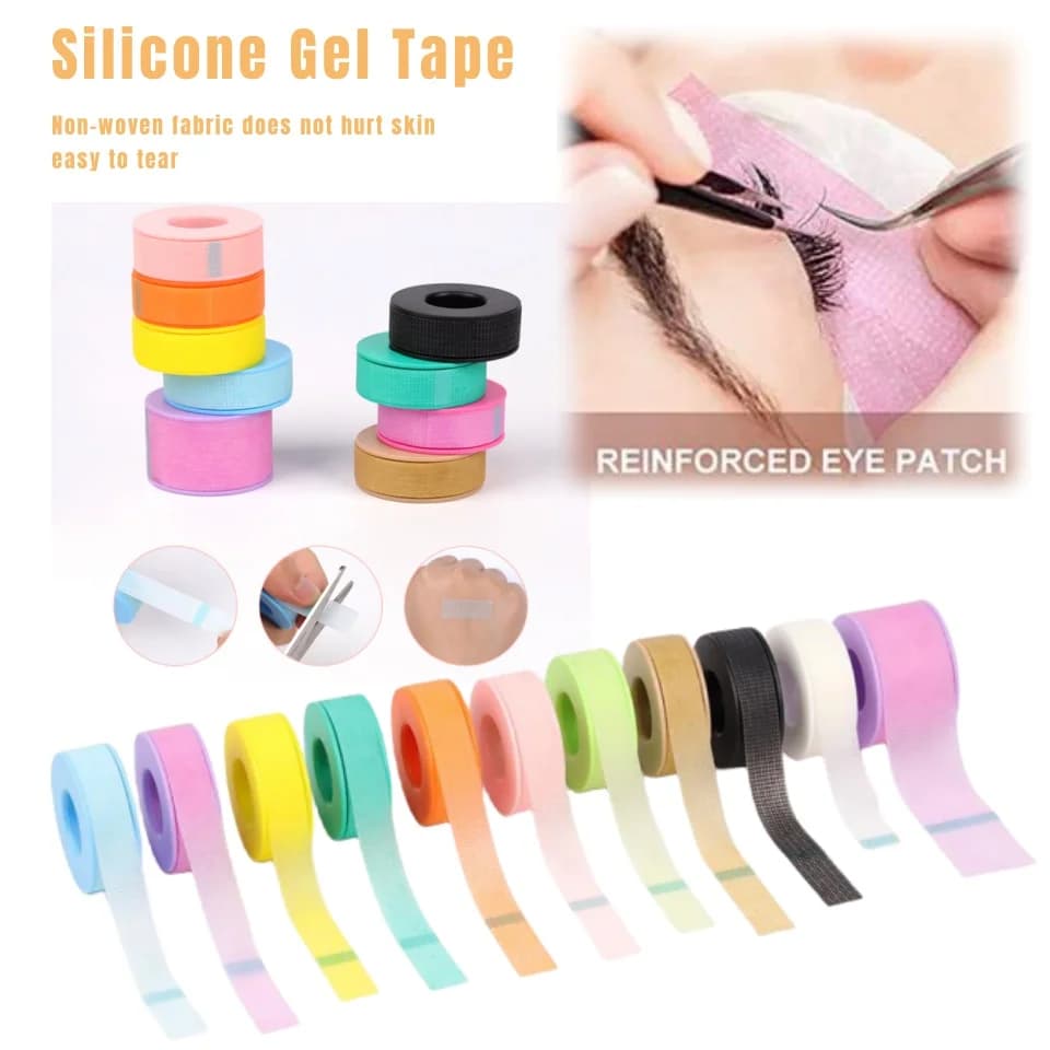 1/3/5/10PCS Nastro in gel di silicone per estensioni delle ciglia Traspirante Pelle-amichevole Nastro per ciglia non tessuto Estensione delle ciglia Strumenti di trucco