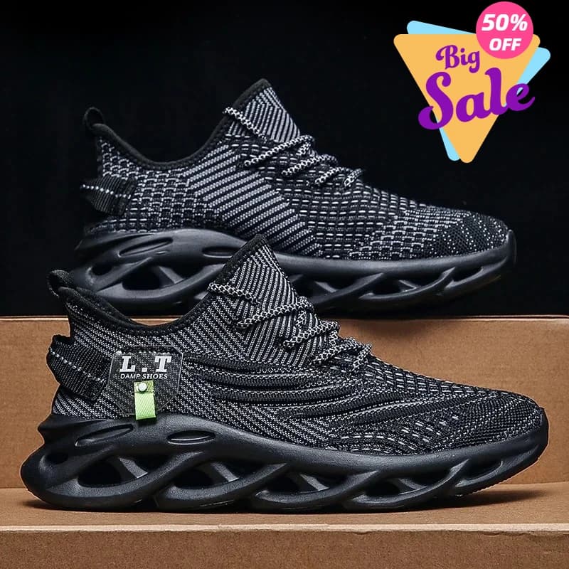 Scarpe da Corsa Nere Sportive da Uomo 2026, Sneakers Casual Traspiranti in Mesh per Esterni, Leggere e Ammortizzanti, da Donna, Nere, per Tennis