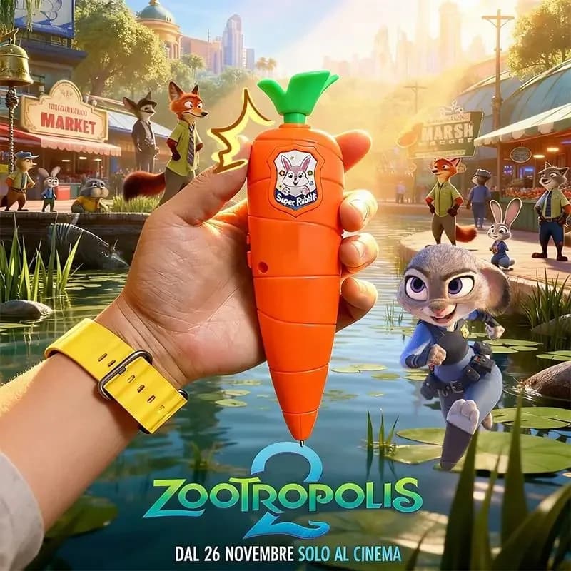 1-10pcs///Zootopia Carrot Voice Recorder Pen Cartoon Kids Ballpoint Pen That Can Be Recorded Creative Multi Functional Pens Gift