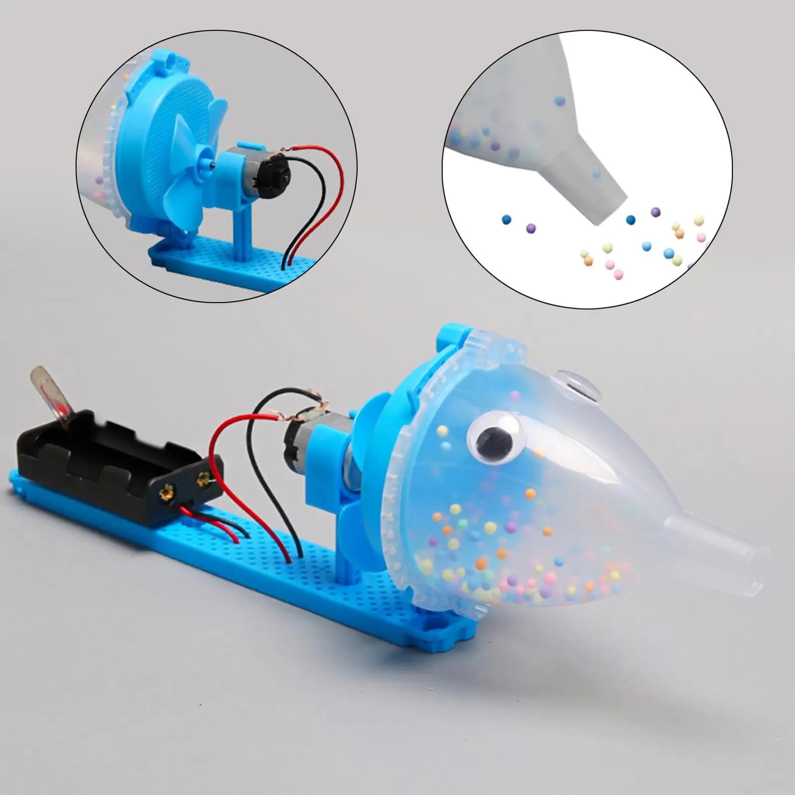Aspirapolvere fai-da-te Giocattolo Stelo Giocattoli Apprendimento precoce Assemblato Esperimento di fisica Progetto scientifico per ragazzi Ragazze Regalo per bambini