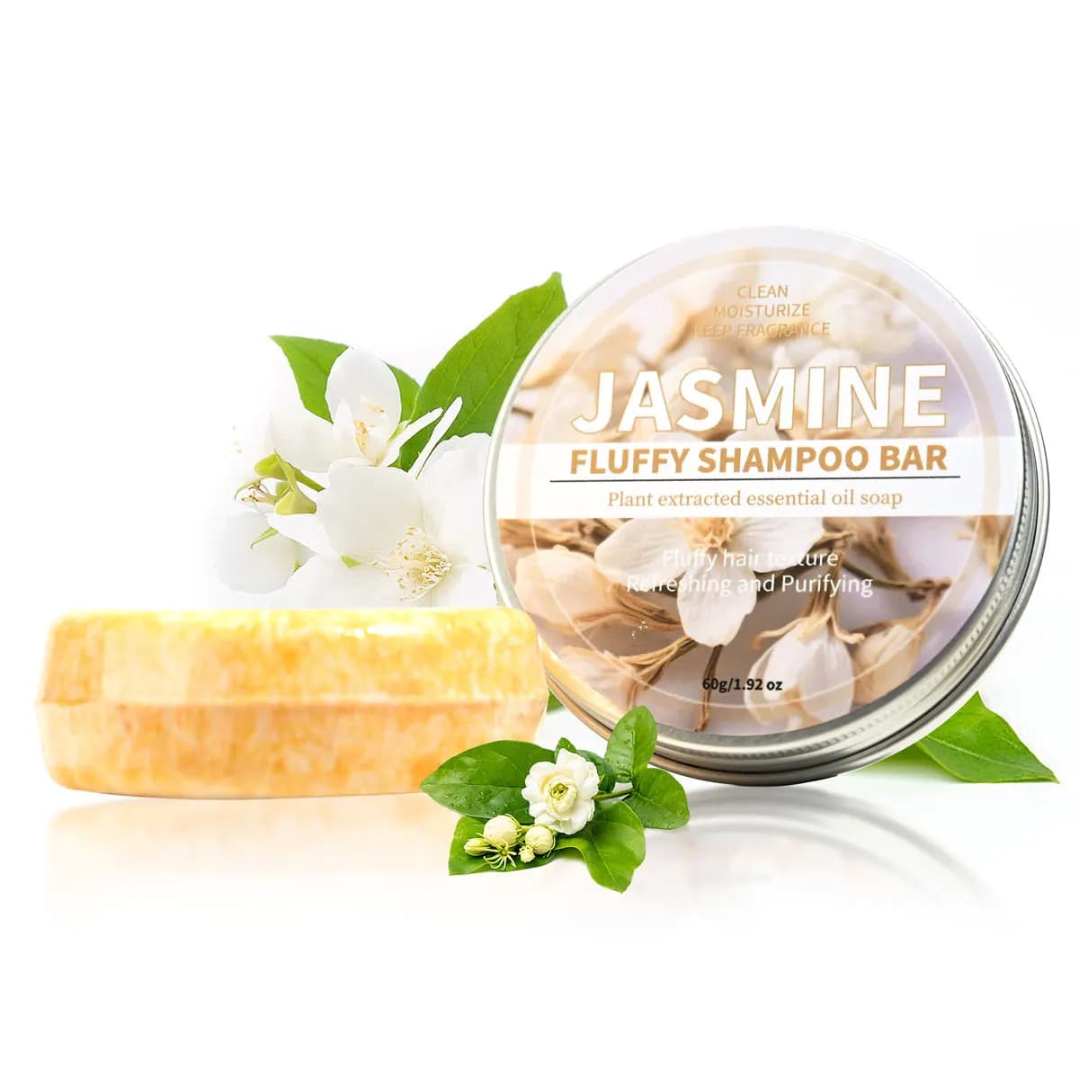 Sapone shampoo all'olio essenziale di gelsomino, pulizia profonda, nutriente, controllo dell'olio, cura dei capelli, sapone shampoo quotidiano, sapone fatto a mano