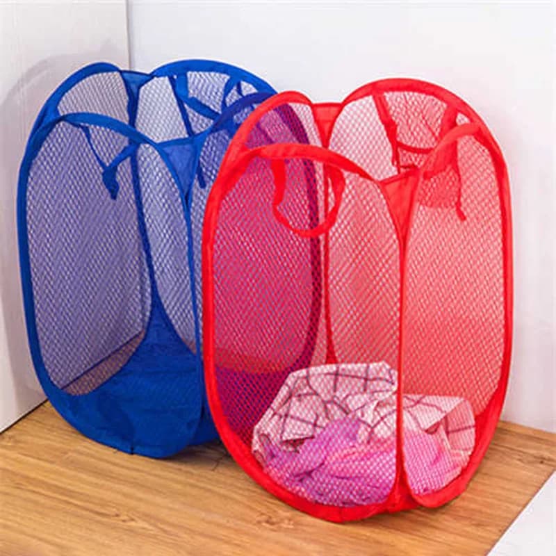 Foldable storage basket for household linen Storage basket for hollow mesh clothes Handbags for toys Bucket for home New