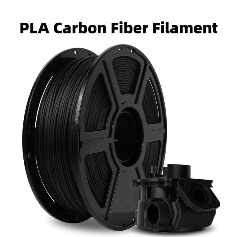1.75mm Carbon Fiber Filament, High Precision Black PLA For Most 3D Printers, 1KG