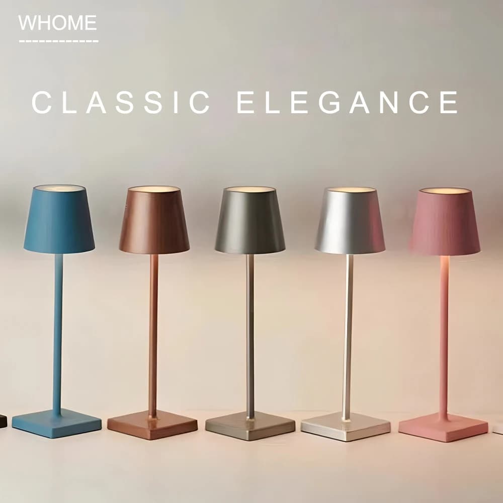 5200 mAh aluminum alloy USB desk lamp LED rechargeable table lights for wireless reading lamp for bar, living room