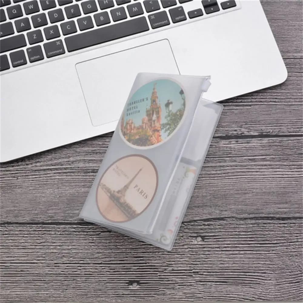 Borsa Portadocumenti Standard per Passaporto, Custodia in PVC con Cerniera per Quaderni, Agenda, Porta Carte