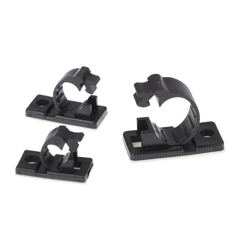 20 pezzi clip per organizer per cavi autoadesivi gestione supporto per cavi morsetto per linea desktop regolabile LY-4/6/8/10/11/12 avvolgitore USB ​