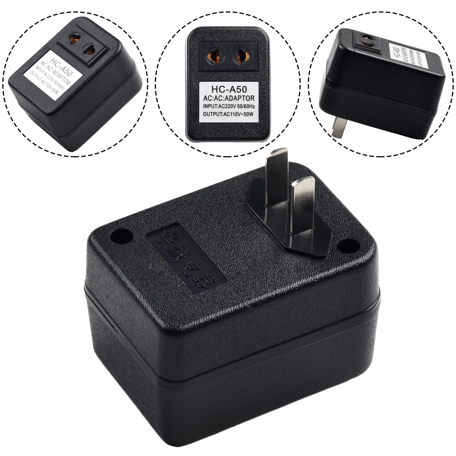 Step-Down Transformer Travel Adapter 50W AC 220V To 110V/110V To 220V Converter Electrical Power Tool Accessory