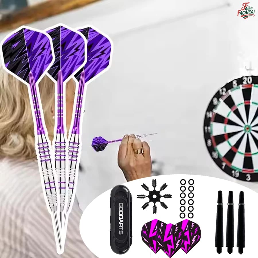 Kit di freccette professionali con punta in acciaio e asta in alluminio, accessorio per freccette elettroniche, gioco per interni ed esterni per il tempo libero quotidiano a casa