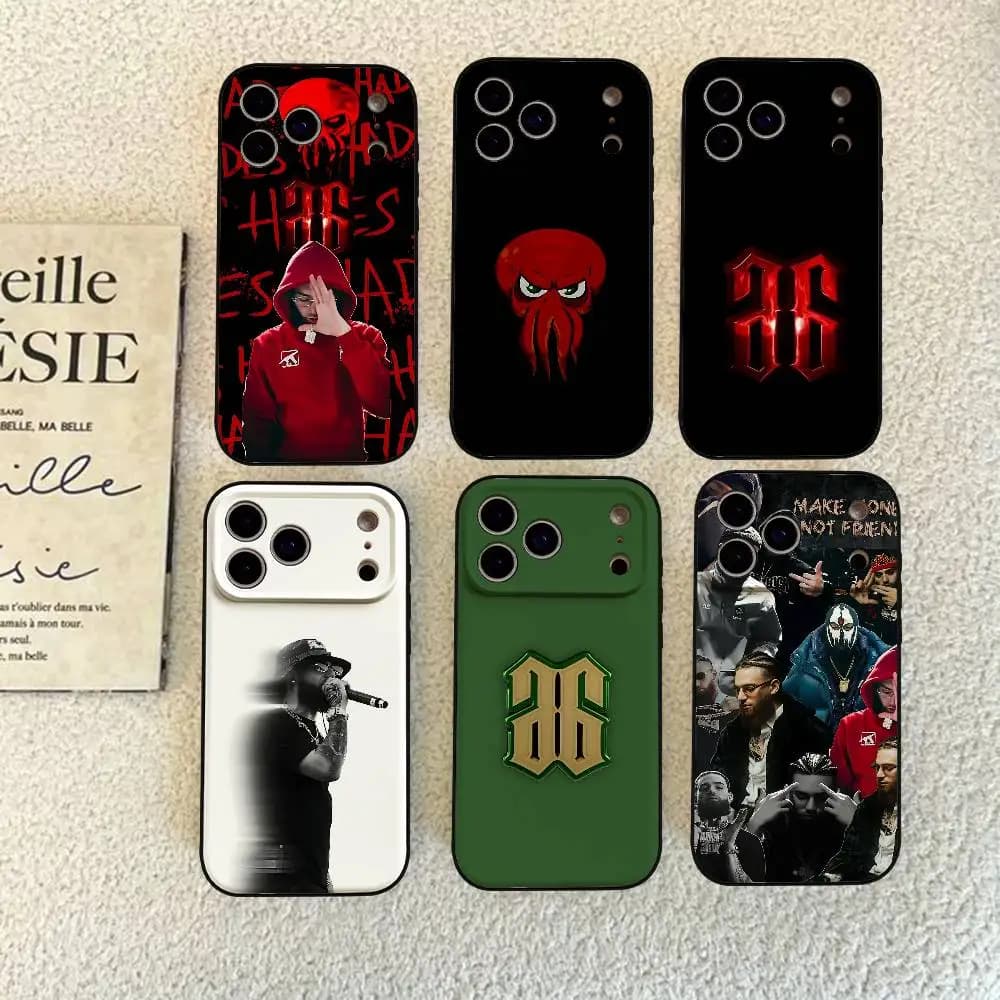 Cover per telefono Rapper H-Hades 66 per iPhone 17 Pro 15 13 14 16 11 12 Pro Max 7 8 Plus XR XS X SE in silicone opaco morbido