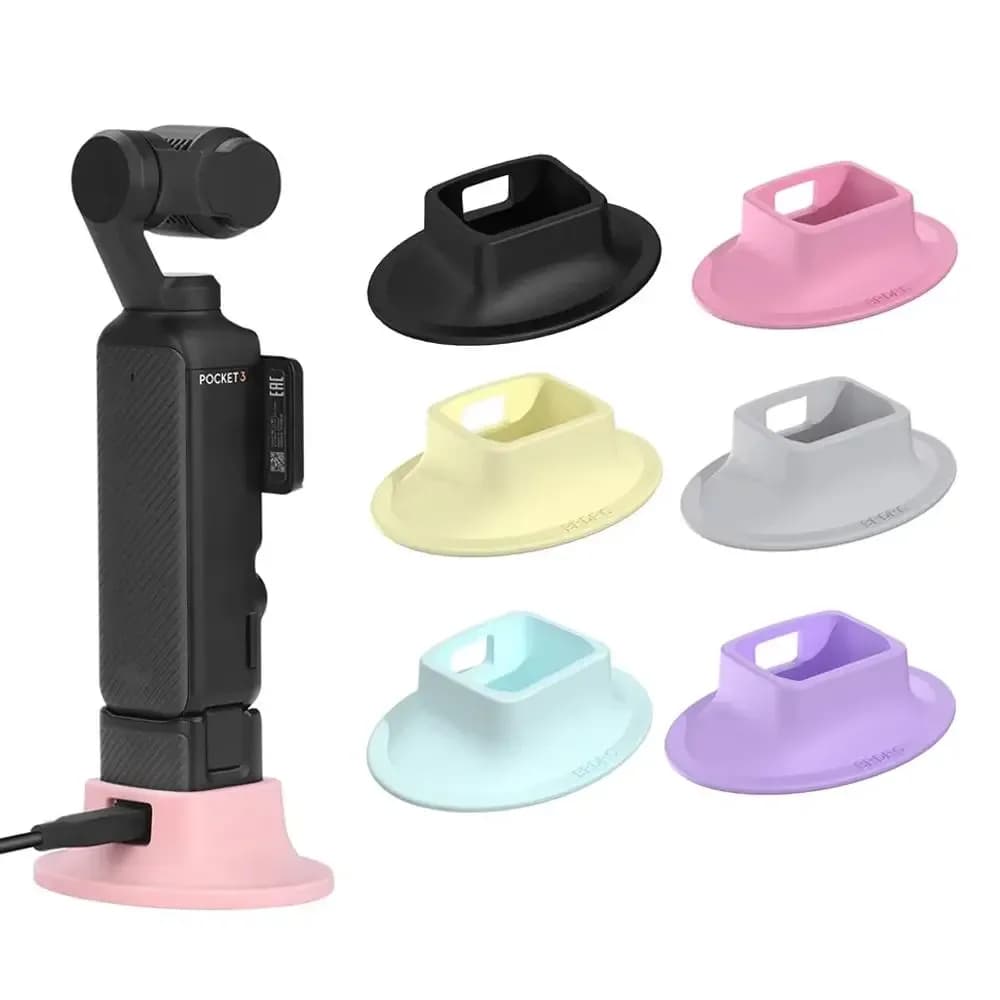 Base in Silicone per DJI Osmo Pocket 3, Supporto da Tavolo Antiscivolo e Treppiede, Ideale per Streaming Live e Vlogging
