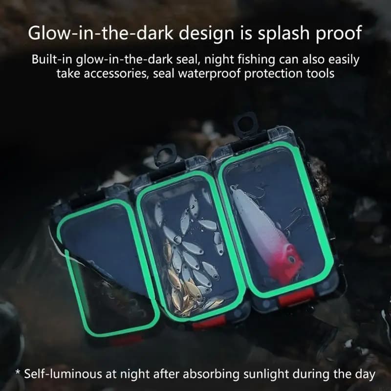 Water-resistant magnetic light equipment box for fishing bait equipment for box