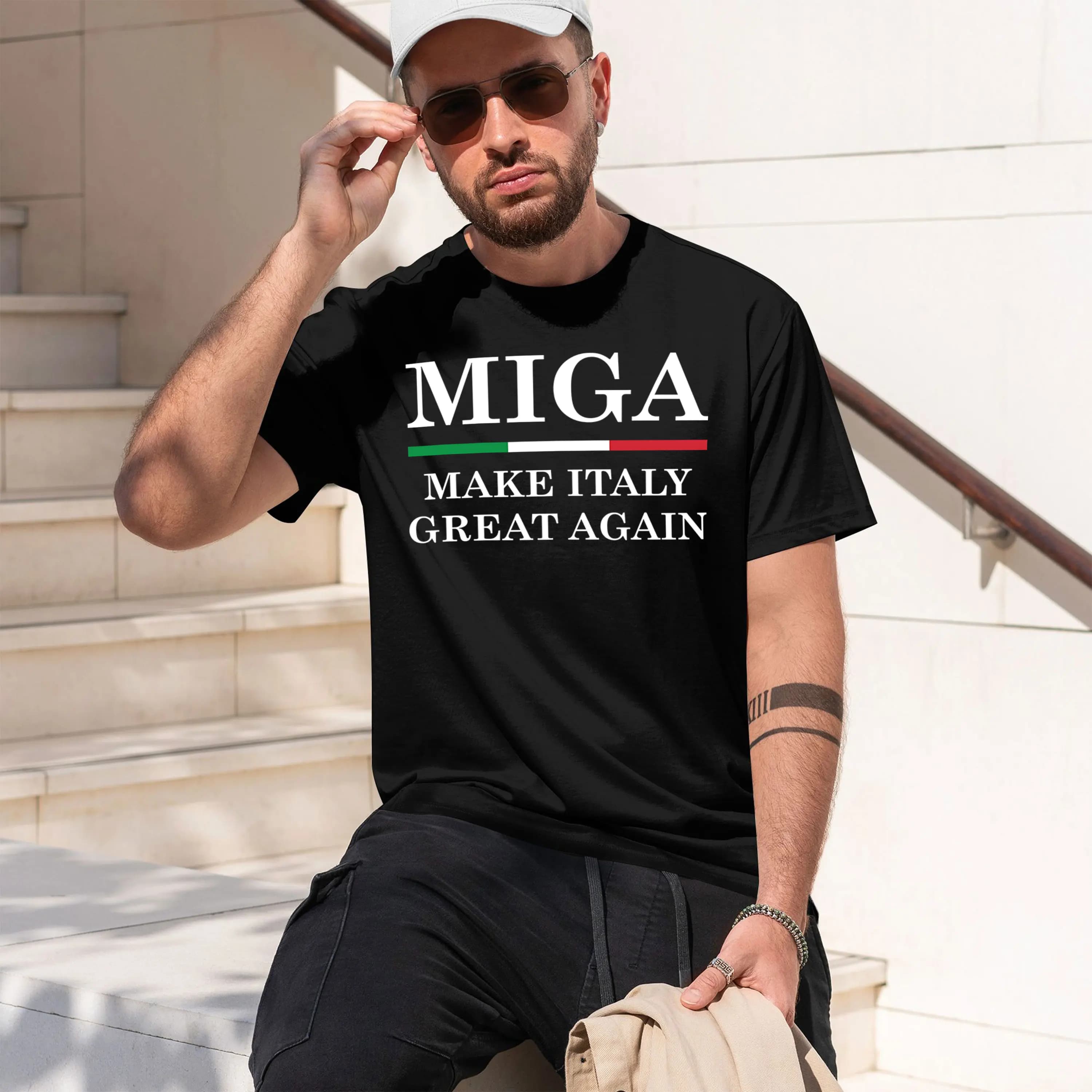 Make Italy Great Again MIGA Red Sport con scritta Perfect Golf 2026 Nuovo modello T-shirt girocollo a maniche corte da uomo Classic Casual M