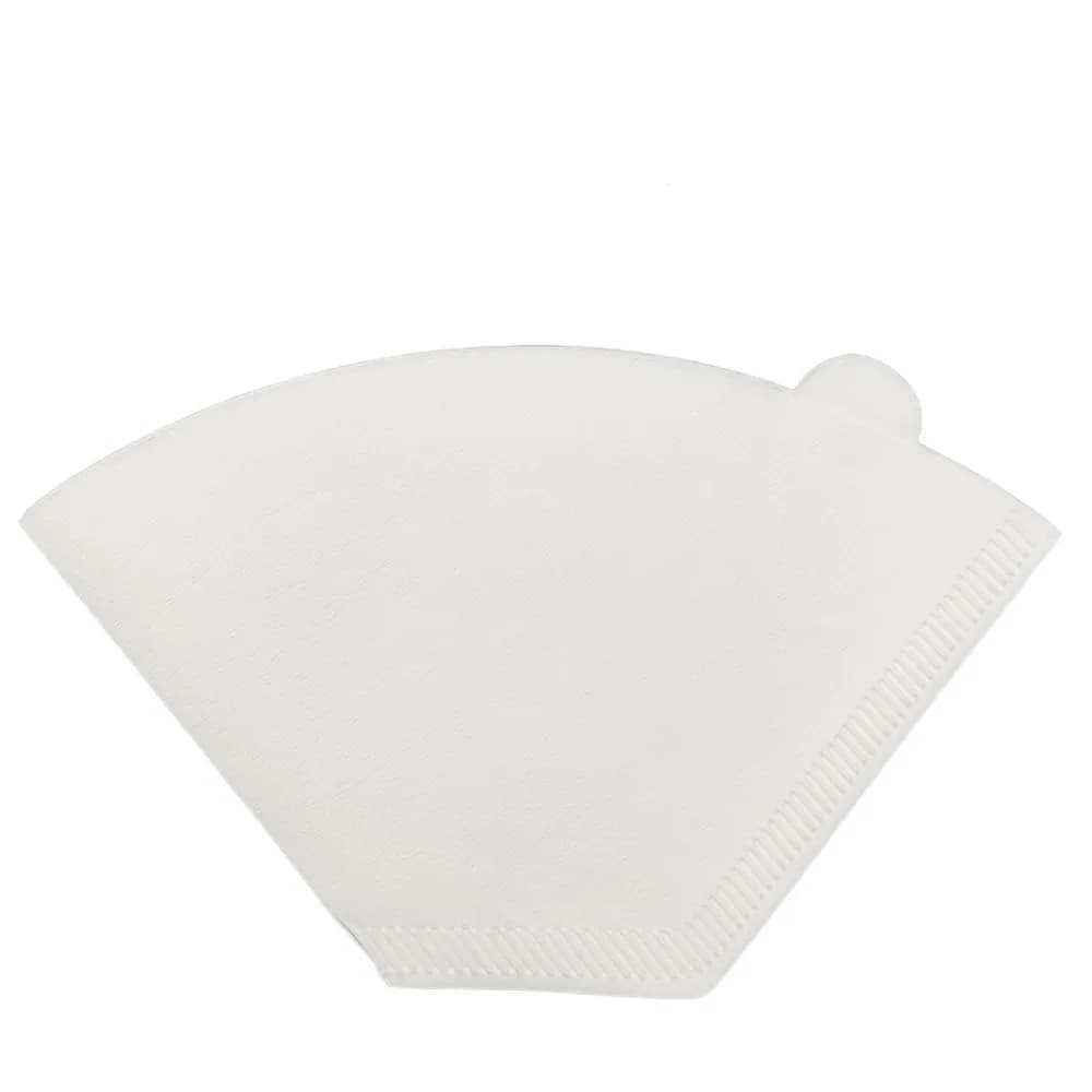 100 Pcs U Shaped Cone Coffee Filter Paper Disposable Unbleached Coffee Maker Paper Wood Pulp 1-6 Cups Coffee Dripper Outdoor