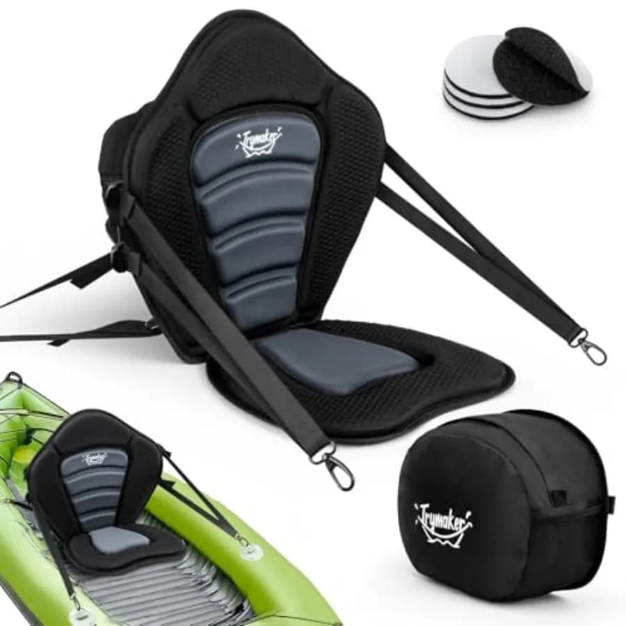 Kayak Seats with Back Support for Sit on Top, Universal Paddle Board Seat for Inflatable Paddleboard, Sup, Canoe