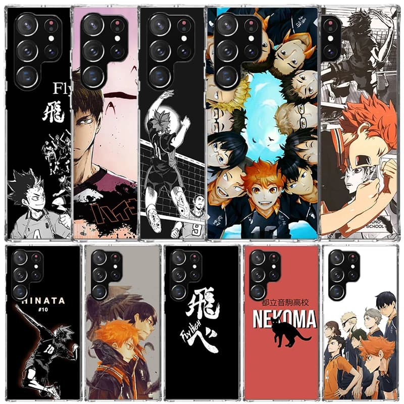 Haikyuu Oya Volleyball Anime Phone Case For Samsung Galaxy S24 S25 Edge S26 Ultra S22 S23 Plus S21 + S20 FE Soft TPU Back Cover