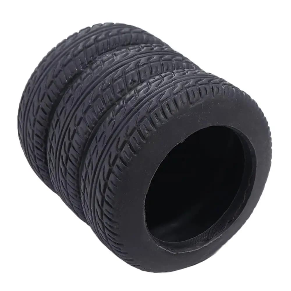 Portapenne a forma di pneumatico con design per pneumatici per auto, stack nero, portaoggetti per cancelleria, cancelleria, organizer da scrivania, decorazione a 3 strati