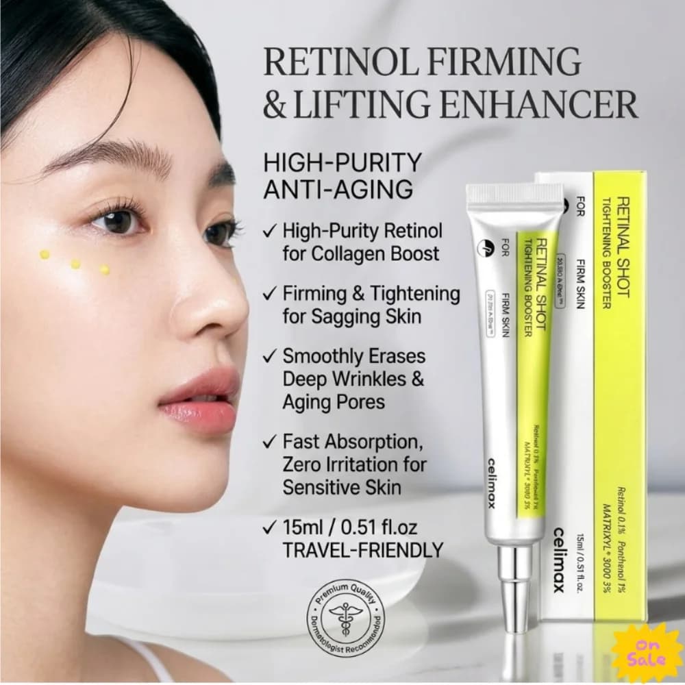 Celimax Anti Aging Face Serum 15ml Retinol Wrinkle Remover Lifting Firming Facial Essence Korean Skin Care Collagen Booster