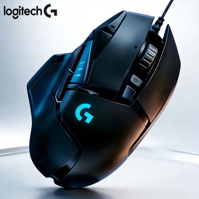 Logitech G502 HERO wired mouse, mechanical RGB lighting, 11 programmable buttons, 0 latency gaming mouse