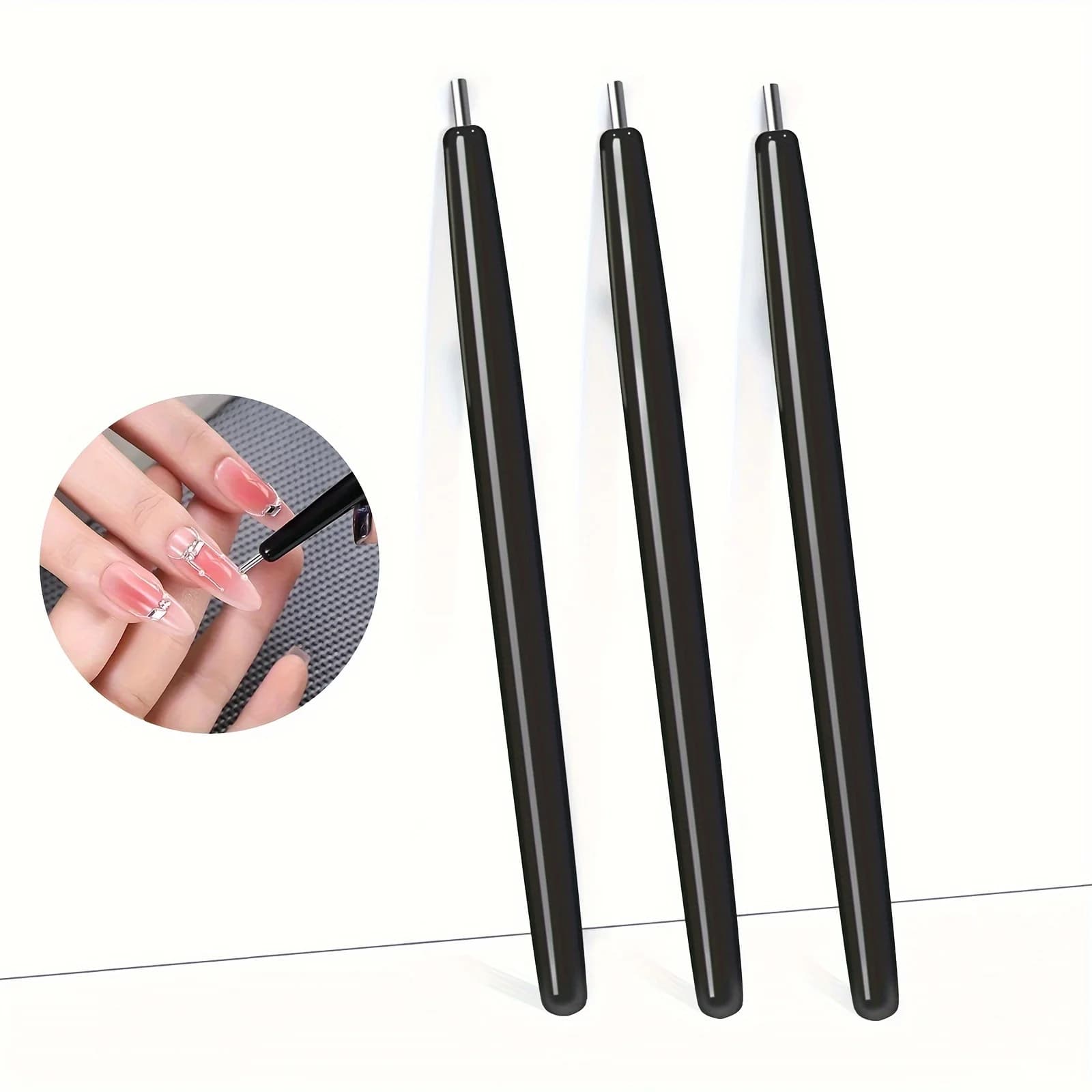 1 Pz/10 Pz Nail Magnet Magnetic Pen Suction Steel Ball Magnet Pen Tools for nail art 3D Cat Eye Gel Nail Polish Magnetic Stick