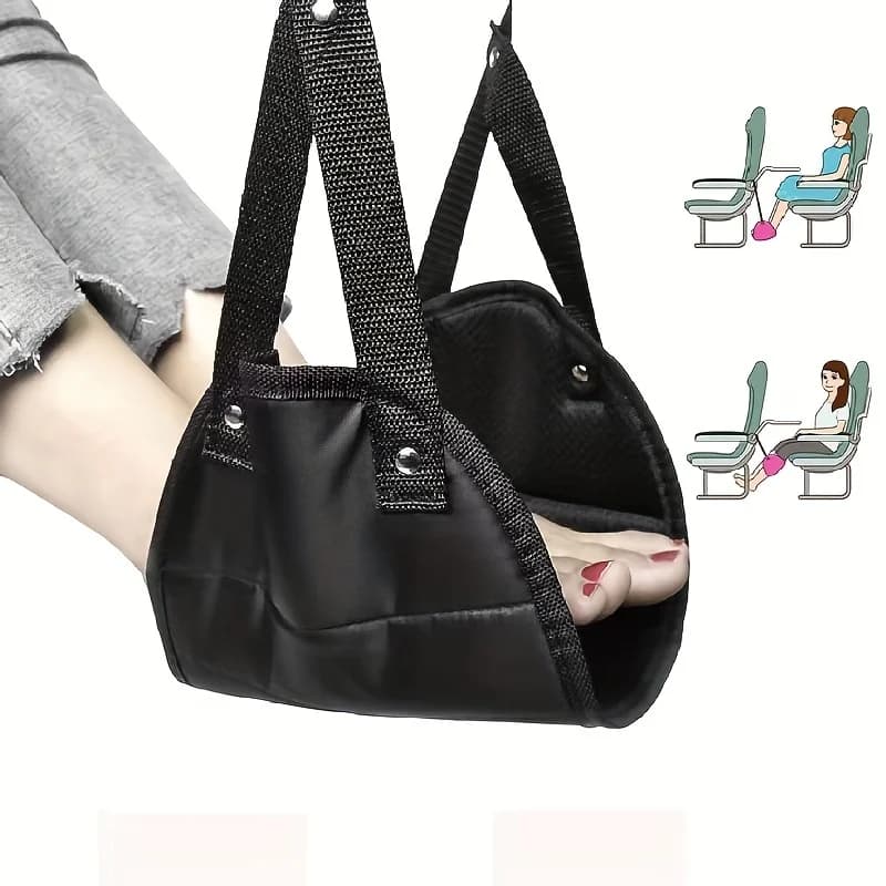 Poggiapiedi per aereo con cinghia regolabile, poggiagambe per amaca portatile, accessori da viaggio perfetti