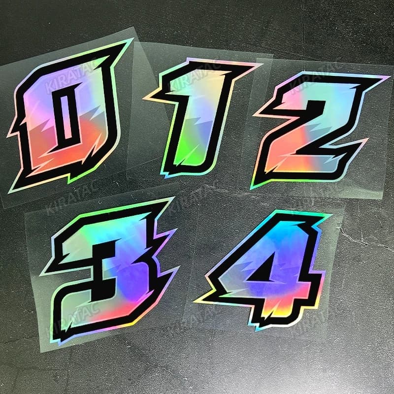 1PC Arabic numerals waterproof motorcycle for motorcycle fuel tank mudguard faking scooter helmet bike decals vinyl decals