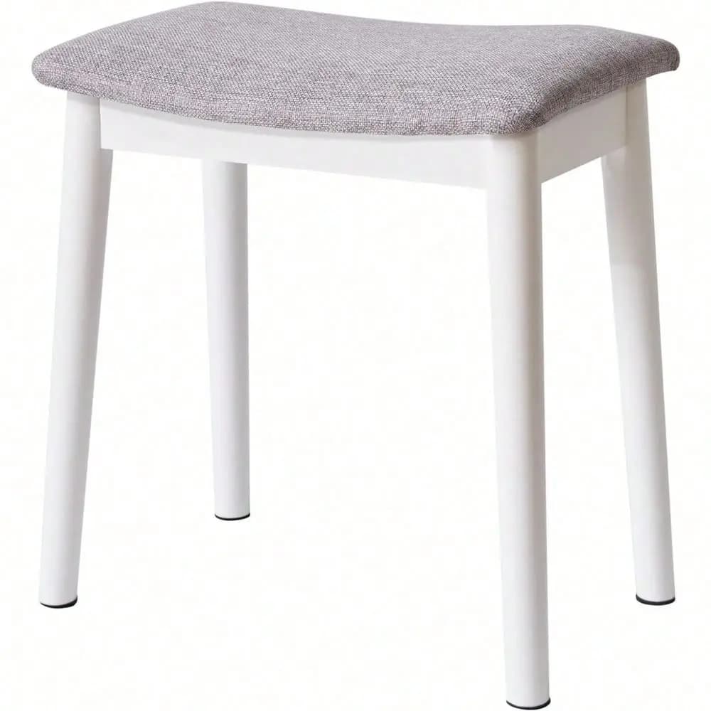 Sedia da trucco per camera da letto Sgabello con cuscino, sgabello da toeletta, poggiapiedi con gambe in legno massello, sgabello moderno per toeletta