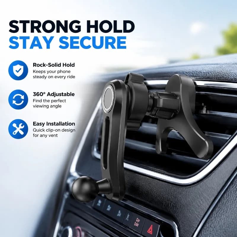 Supporto per telefono da auto a clip universale a Y per presa d'aria, accessorio di ricambio per bocchetta di ventilazione del veicolo