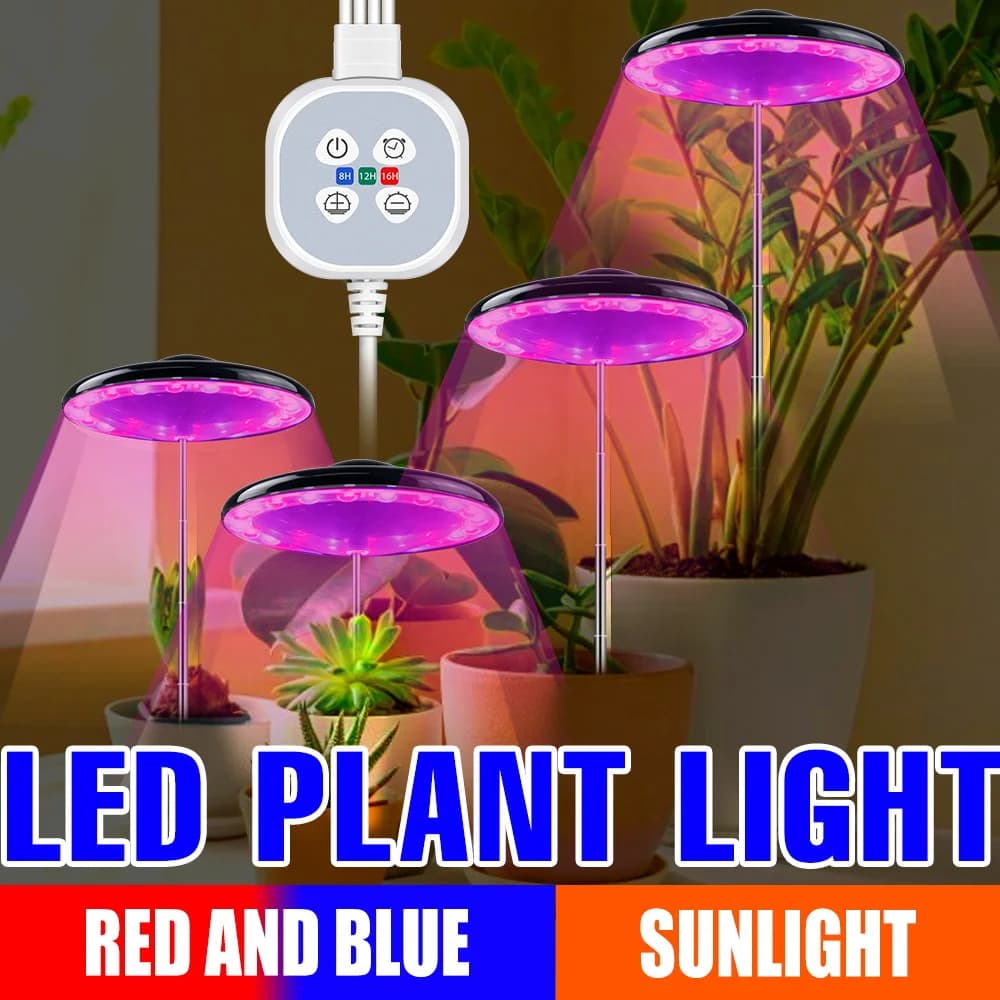 LED Plant Grow Light Full Spectrum Hydroponic Cultivation Lamp 5V Dimmable Indoor Potted Seedings Succulent Cactus Fill Lighing