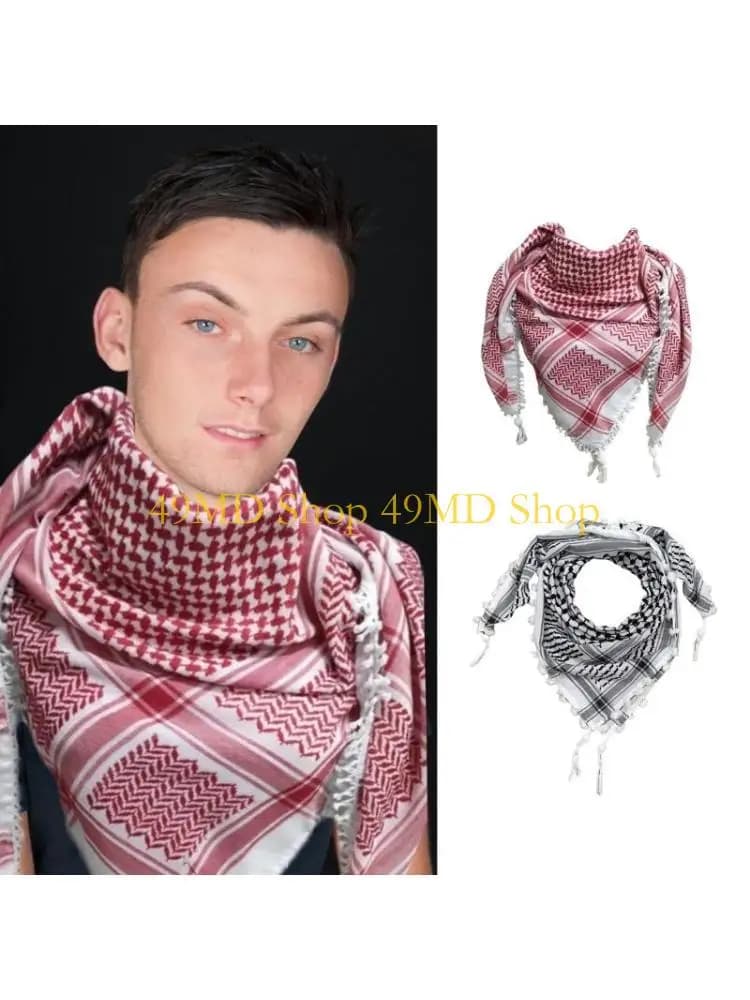 49MD Sciarpa Shemagh Tattica Sciarpa del deserto Foulard arabo Foulard traspirante Fazzoletto da collo per uomo