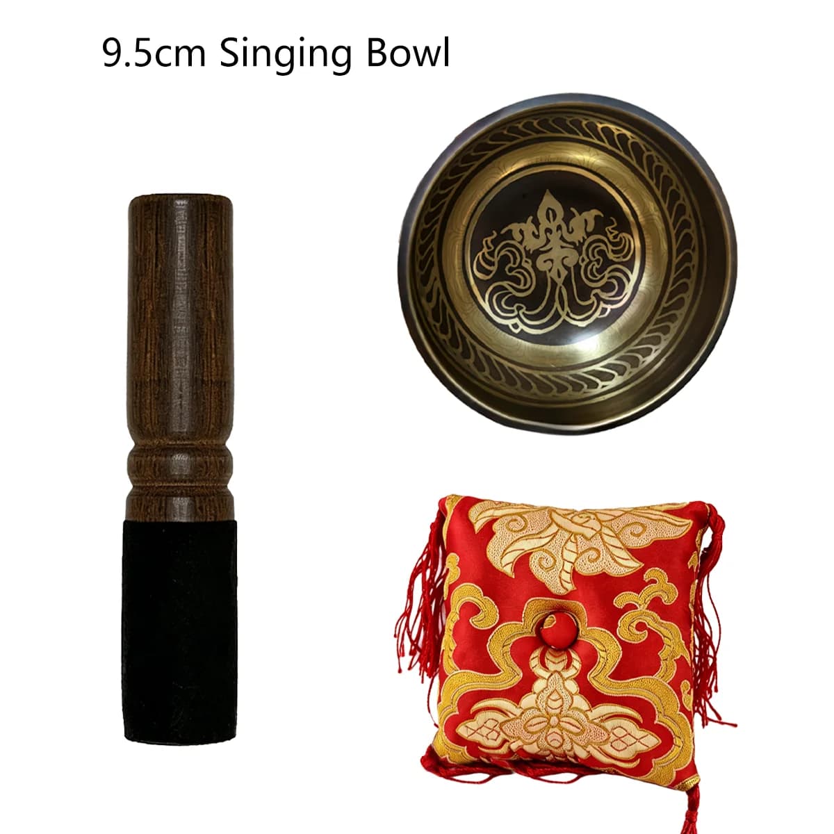 Miwayer Bell Metal Tibetan Singing Bowl Set, High Purity Copper Tin Alloy with Fine Polished Surface