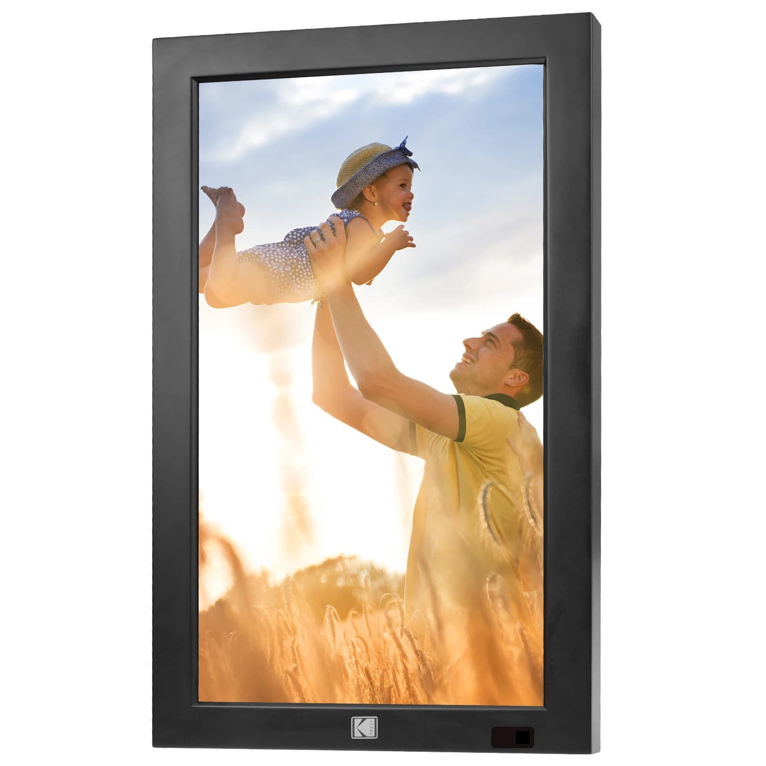 Cornice Digitale Touch Screen HD da 17,3 Pollici con WiFi e USB, Supporta Riproduzione MP4 MP3, Funzione Orologio, Opzioni in Legno, Plastica e Acrilico