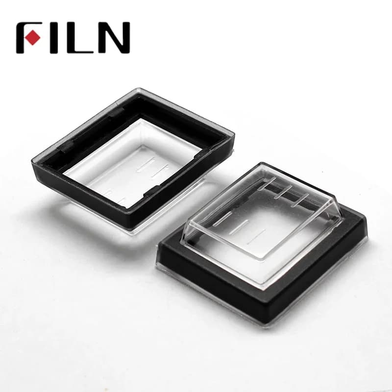 Rectangular cap with waterproof protective cover for KCD 5 pieces 25x32mm Rectangular mounting hole in transparent silicone