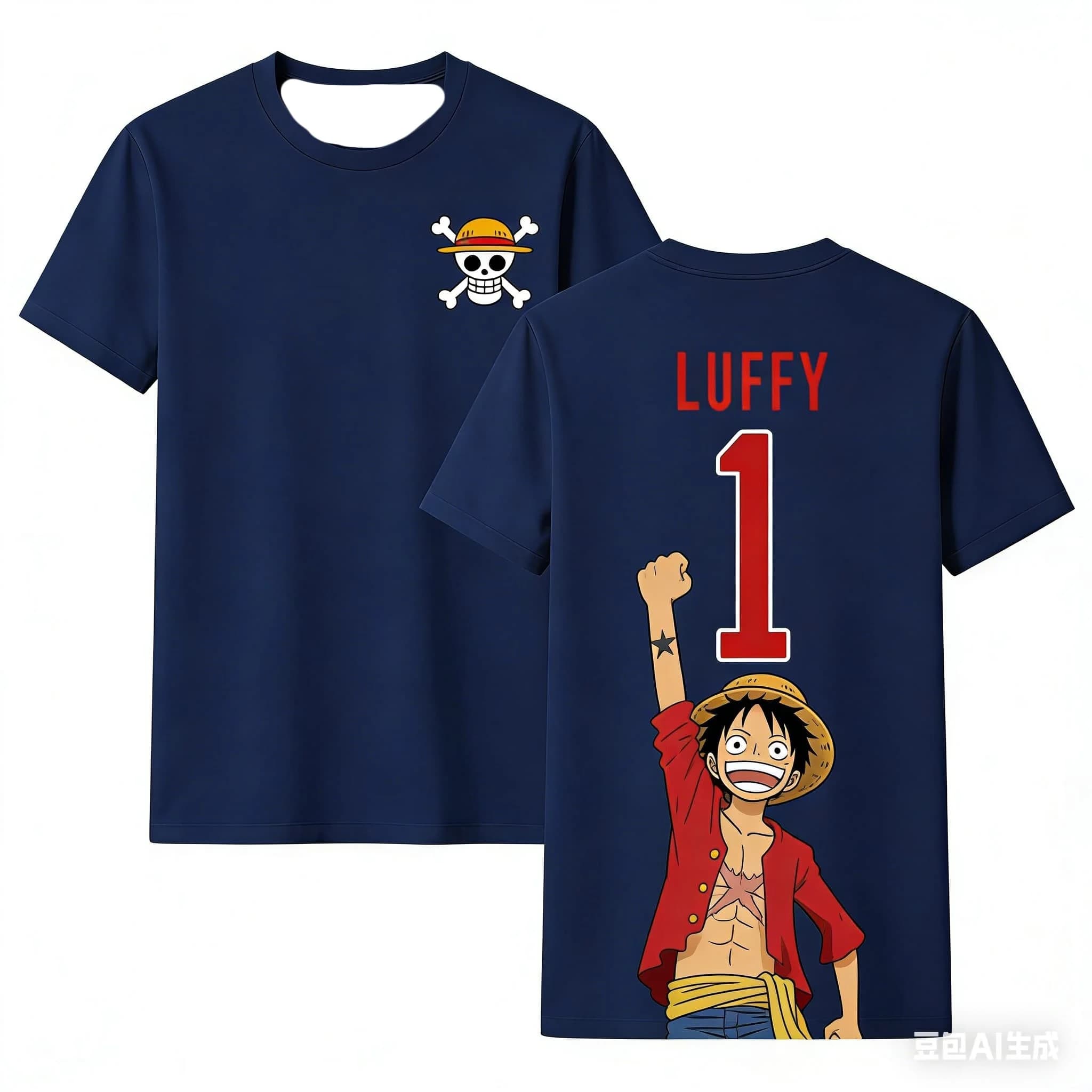 Maglia da Calcio One Piece Luffy Giapponese, T-shirt da Uomo, Maglia Speciale da Calcio per Adulti, Abbigliamento Coordinato Famiglia, Felpa ad Asciugatura Rapida
