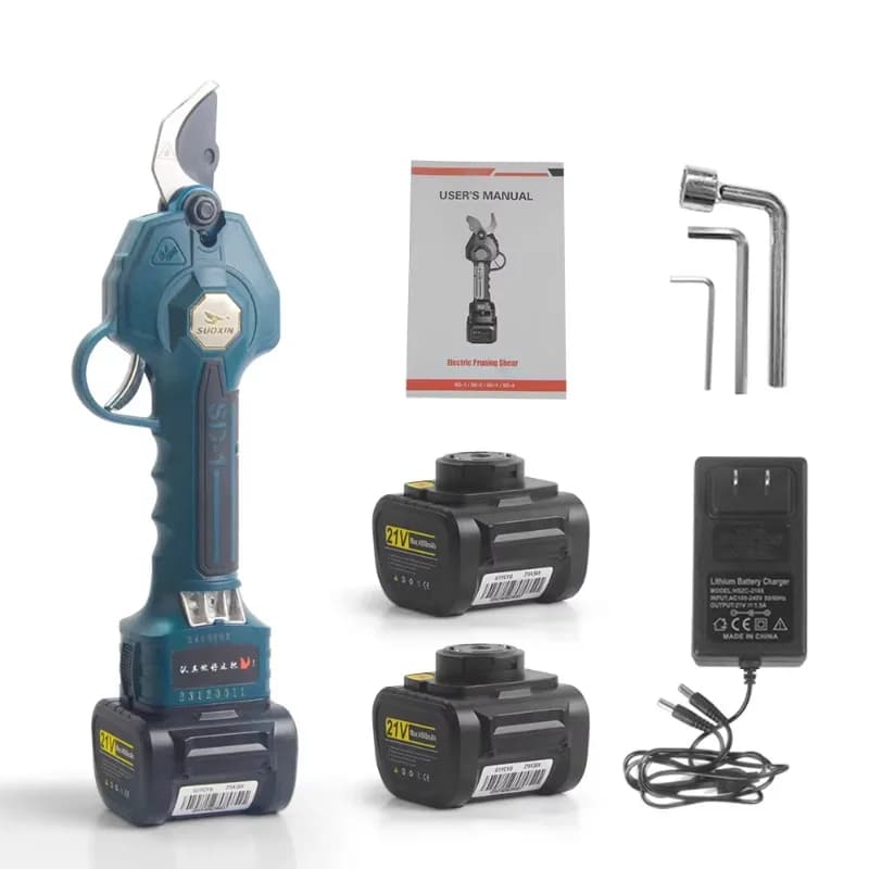 40MM Cutting Diameter Cordless Electric Pruning Shears,21V Garden Electric Pruning Scissors Lithium Battery Tree Pruning