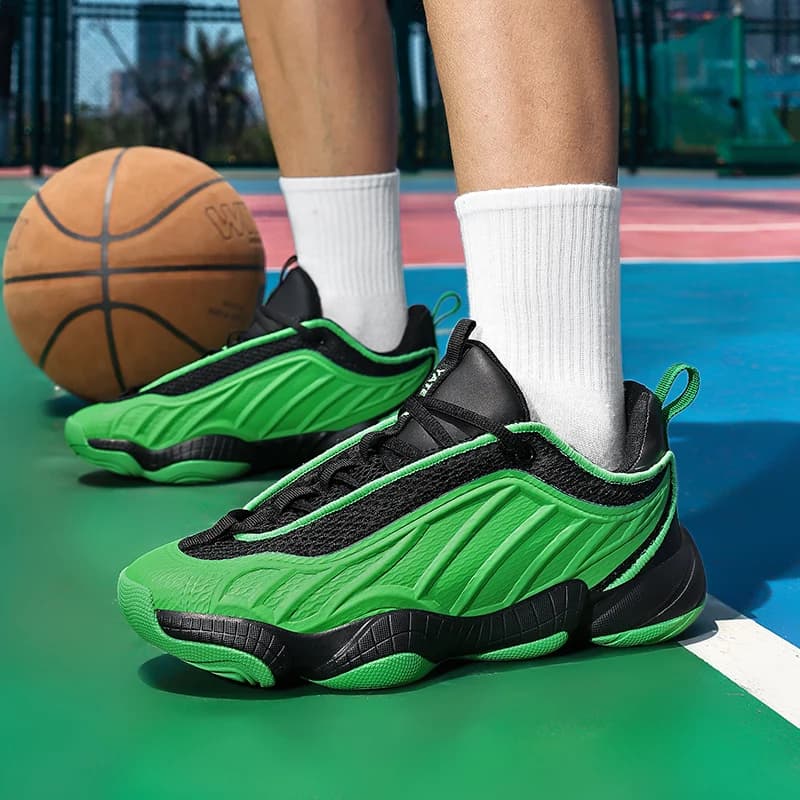 Professional Men Basketball Shoes Shock-Absorbant Basketball Sneakers Non Slip Basketball Sneakers Comfortable Outdoor Sneakers