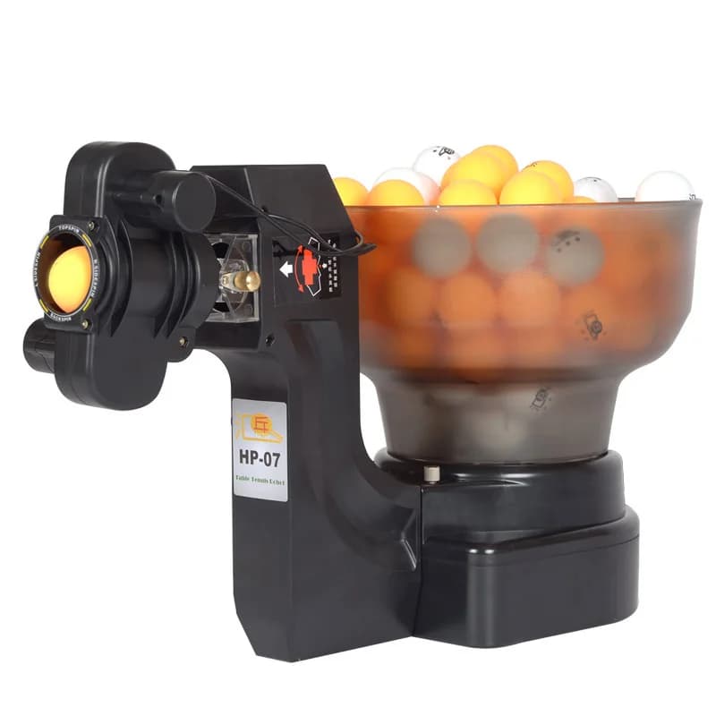 Prodotto di successo HUI PANG HP-07 Robot automatico da tavolo per ping pong, nero, 30-80 palline/minuto