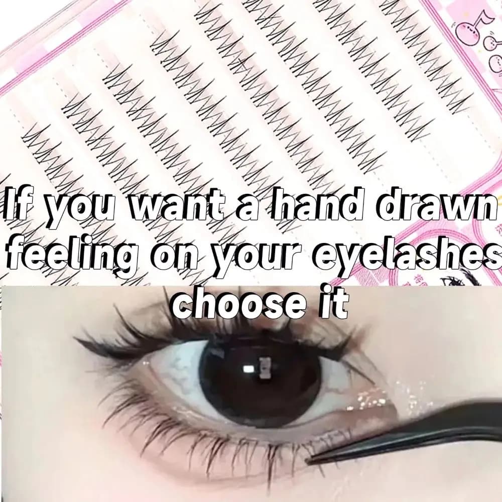 Natural-looking lower eyelashes with small flame, without glue, easy application, reusable fake eyelashes, soft and comfortable