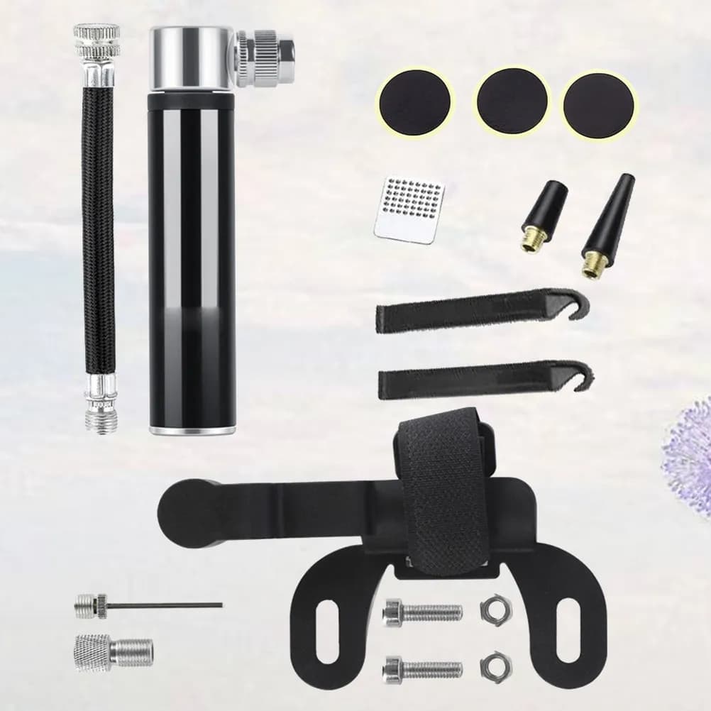 1Set Compact 120 Psi Aluminum Bike Pump Tire Air Inflator for Cycling Basketball Football Accessories Pump Tire Air Inflator