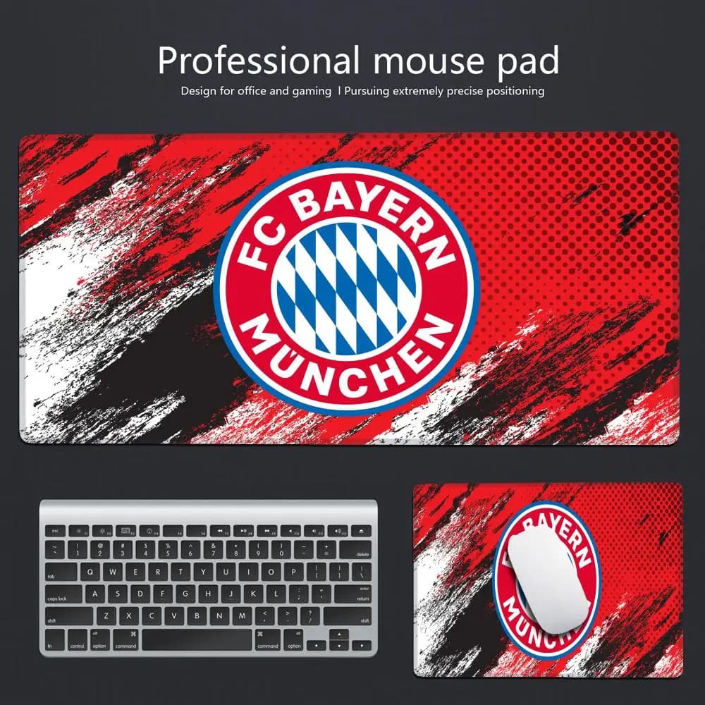 Tappetino per mouse XXL in gomma antiscivolo per scrivania, spesso, grande, Bayern Munchen, per gaming e ufficio HYBXAXC