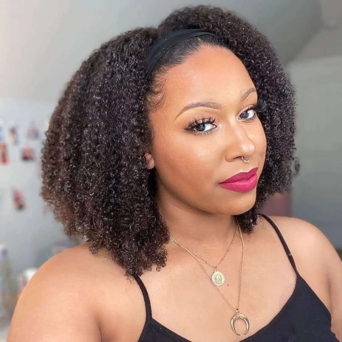 Glueless Hair Wigs ISEE Update 3 IN 1 Half Wig With Drawstring Continuously Clip Ins Flip Over Hair Wigs Human Curly Cribs