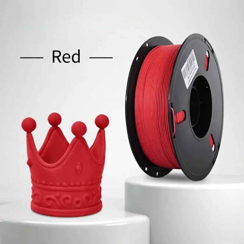 Filament Matte Red Gray 1.75mm,3D Printer Consumables,Matte Finish PETG,High Speed Printing Material for Most FDM 3D Print