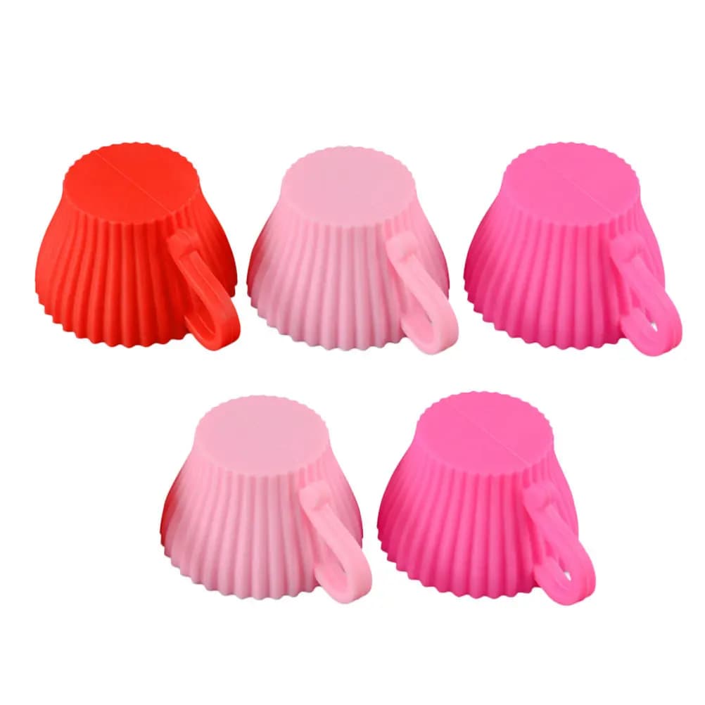 Set di 5 Stampi in Silicone per Torte, Riutilizzabili e Antiaderenti, per Cupcake, Muffin, Budini, Gelatine, Cioccolato e Ghiaccio Fai-da-Te