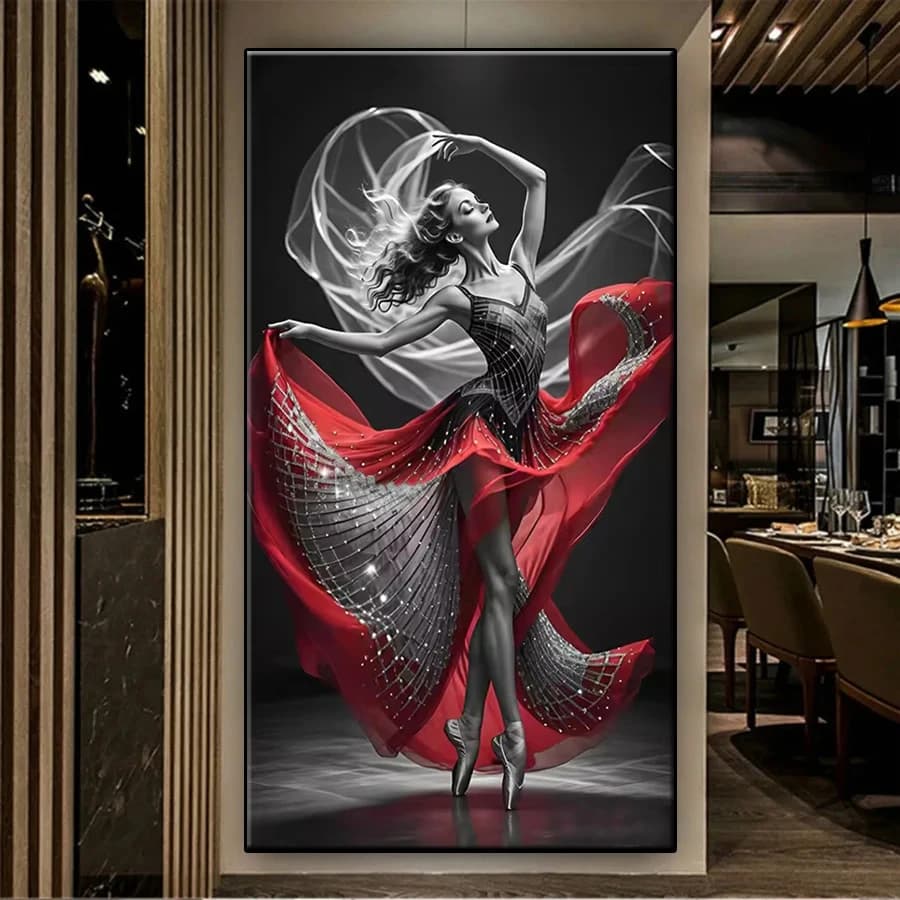 Diamond Embroidery Picture Kit New Beautiful and Elegant Dance Women Diamond Painting Full Drill Mosaic Cross Stitch Wall Art