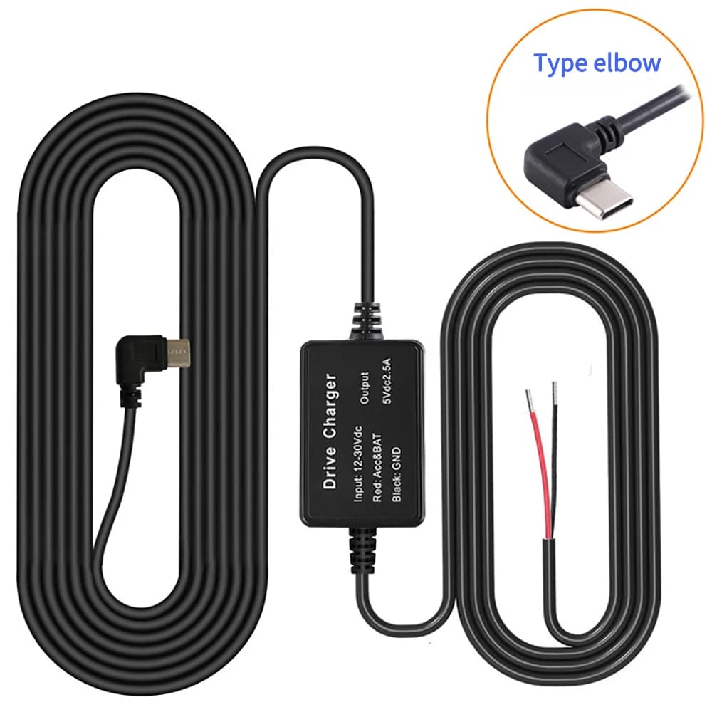 Voltage Module Cable Step Down USB C 12 V to 5 V 2 A for Driving Recorder Navigator Electronic Protection for Low Voltage Dogs