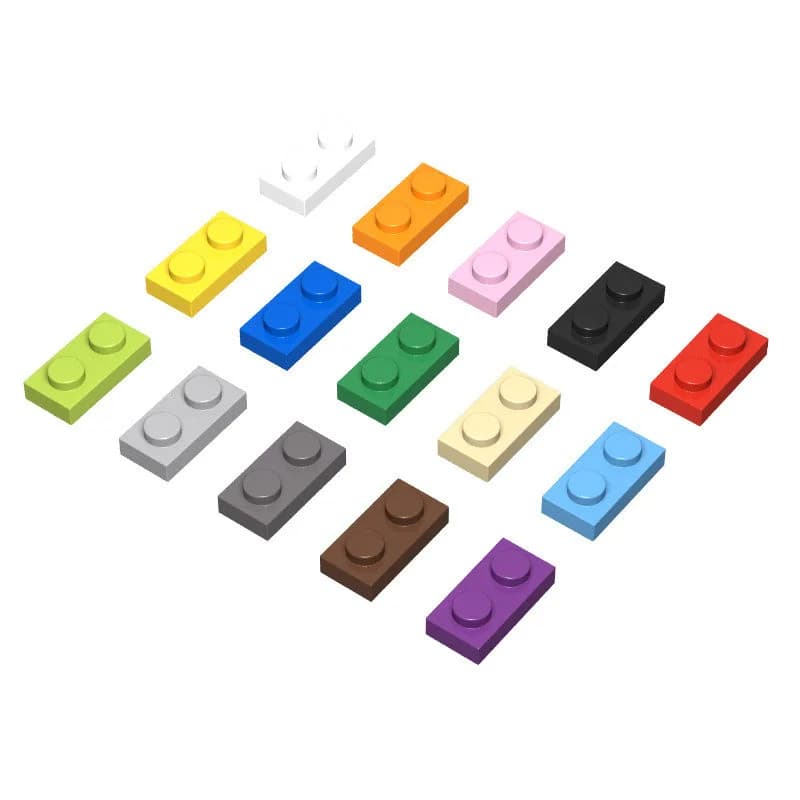 100 pz/lotto MOC Assembla Particelle Piastra 1x2 Compatibile con 3023 6225 FAI DA TE Building Blocks Particelle Kid Puzzle Giocattolo Regalo