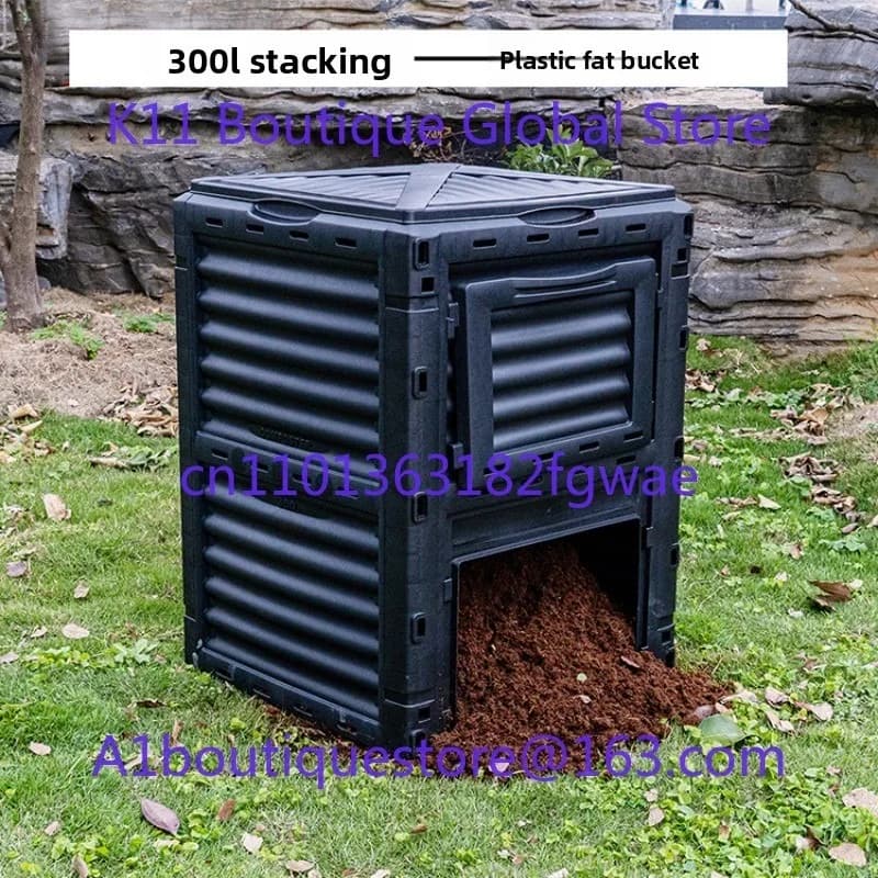 Secchio per compost Contenitore per compost in plastica decidua da 300 litri per scuola materna da giardino