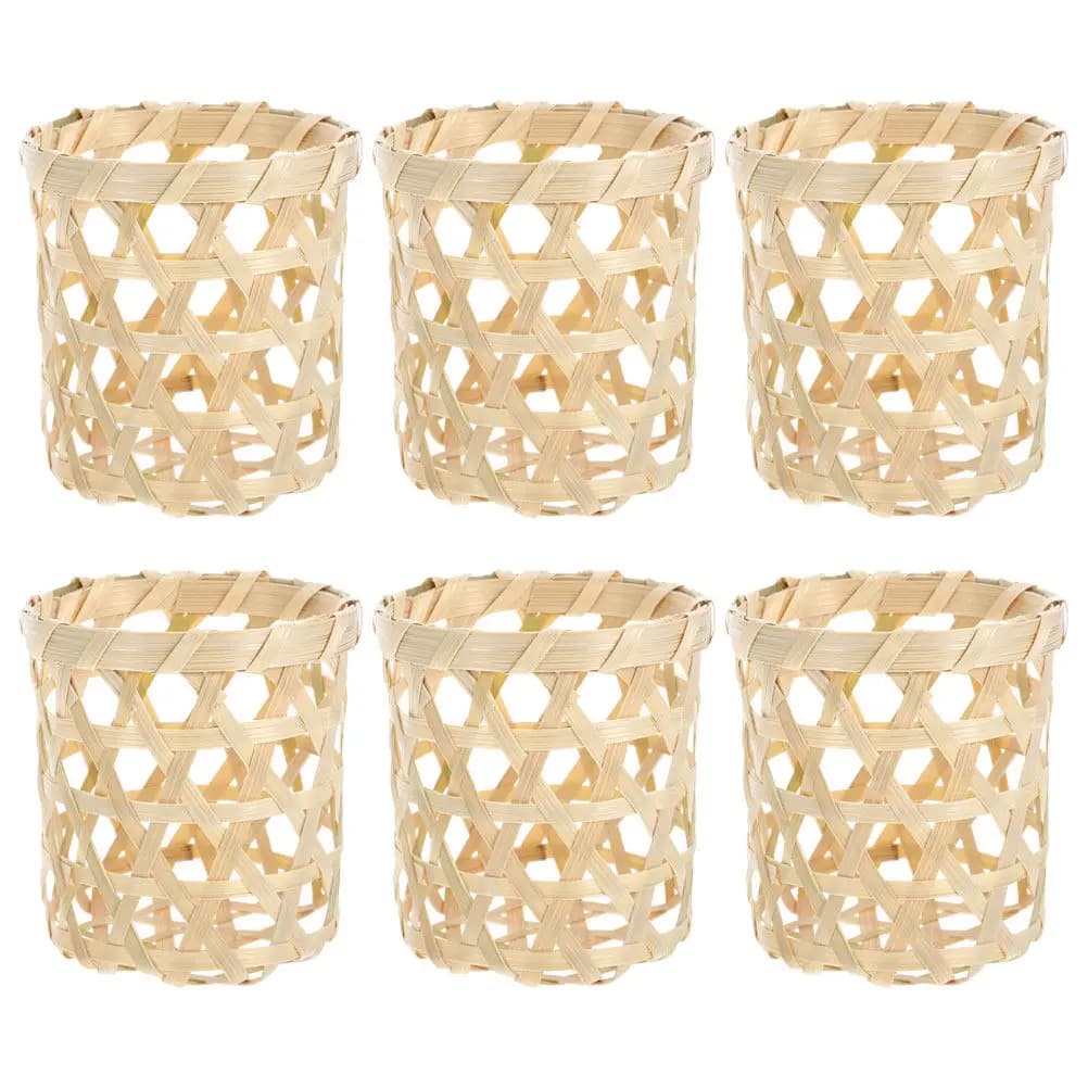 6 Pcs Candles Decorative Tealight Holders Small Table Centerpiece Candlestick Basket