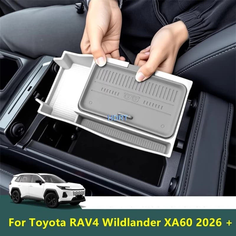 Per Toyota RAV4 Wildlander XA60 2026+ Scatola portaoggetti per bracciolo console centrale, organizer per vano auto, accessori con coperchio