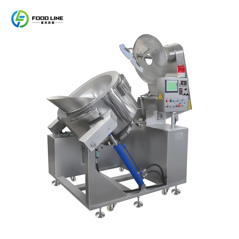 Electromagnetic industrial pan with automatic stirring Industrial pan Large pan for industrial fries