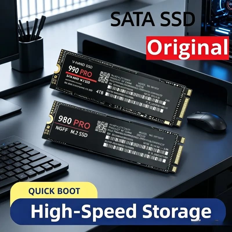 【Brand+】9M.2 NGFF PCIe 4.0 Internal Solid State Drive 980Pro 990Pro High Speed Up to 7400MB/s SSD for Laptop Desktop PC